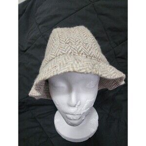 VINTAGE DONEGAL TWEED 100% WOOL OFF WHITE/TAN HAT